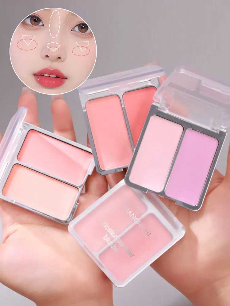 Two-tone Blush Cream Bare Makeup Matte Natural Contorting One Long Lasting Color Two-tone Blush plateXJ241111