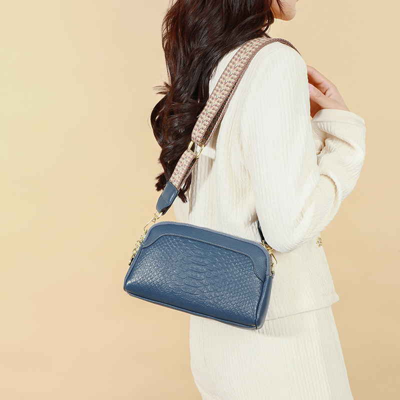 New100%Cow Leather Crocodile Messenger Bag For Women Luxury High Quality Ladies Handbag Crossbody Shoulder Bag Female Purse Sacs