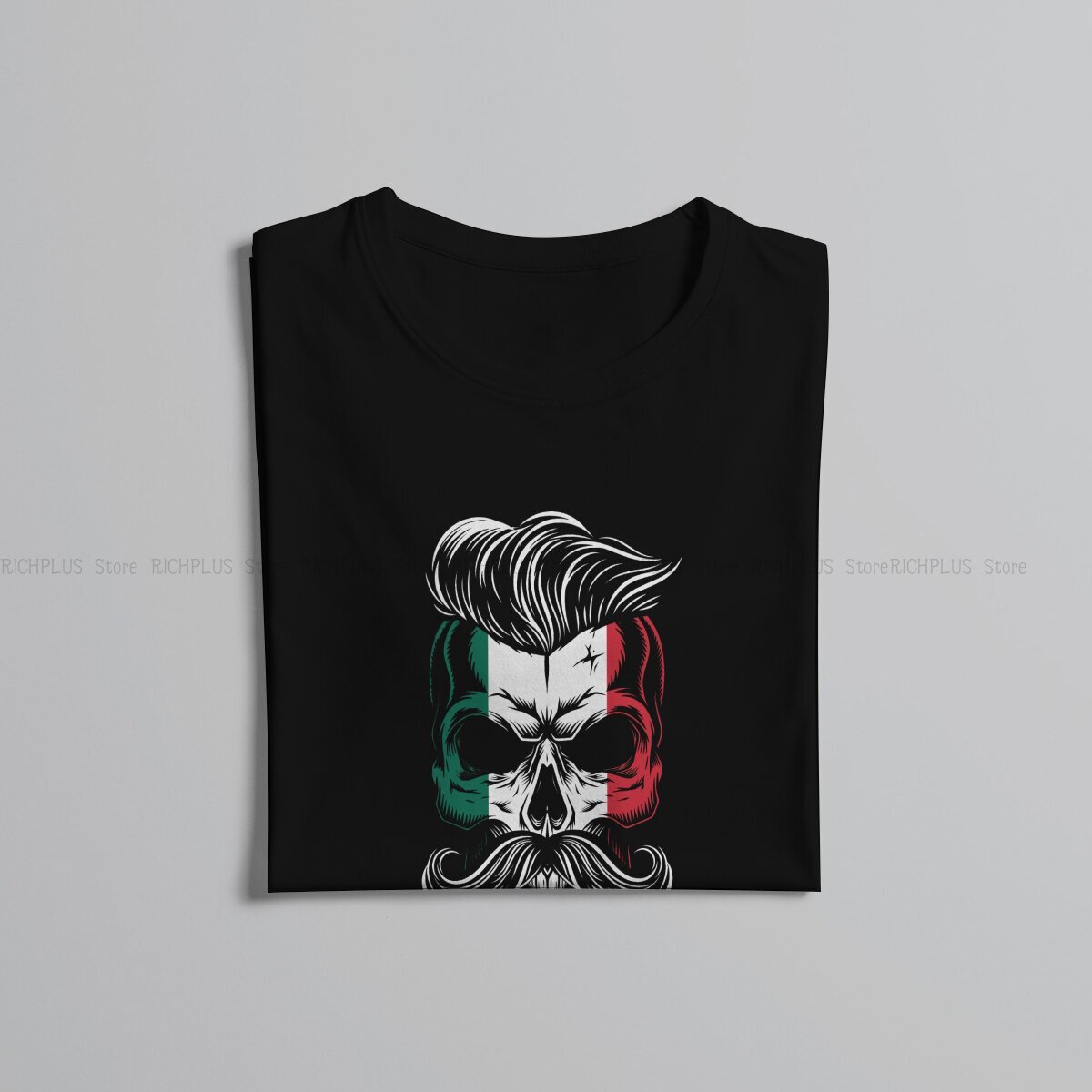 Hipster Mexico Flag Skull Hip Hop TShirt Mexico Skull Leisure T Shirt Summer Stuff For Men Women