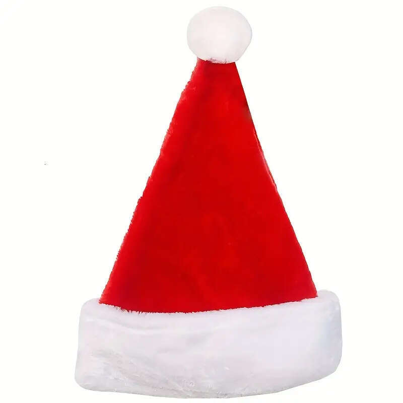 thick brimless christmas hat with added for adults children long and short veet decorations