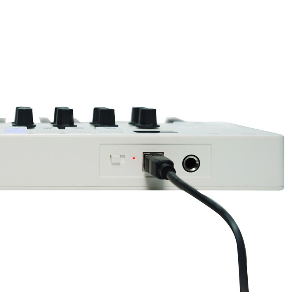 M-VAVE 25-Key USB MIDI Controller 8 RGB Drum Pads Bluetooth Backlit Trigger Pads SMK25 Midi Keyboard Controller 6.35mm Pedal
