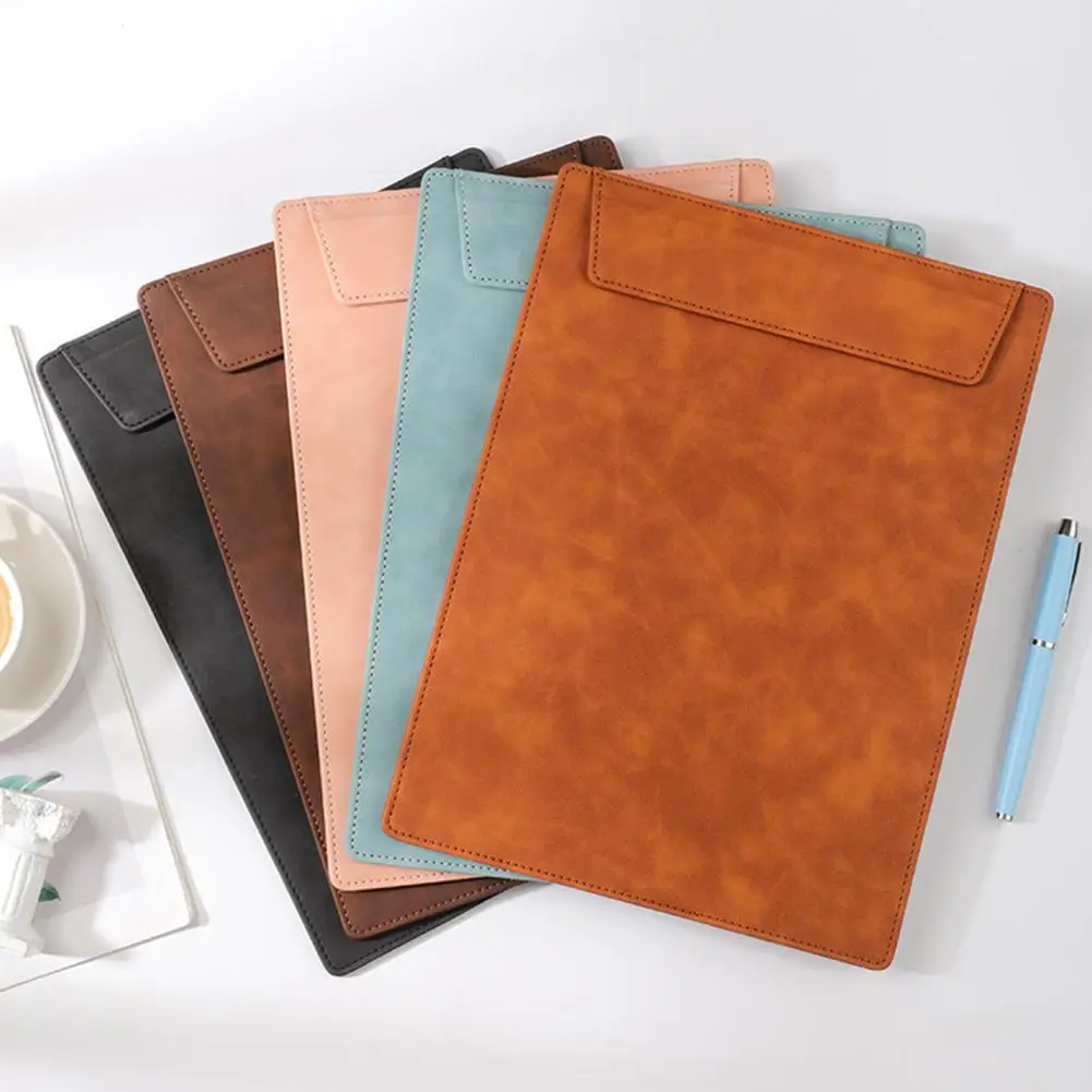 Office Stationery Supplies Clipboard A4 Paper Blotter Holder Magnetic File Folder PU Leather Drawing & Writing Pad Clip Board