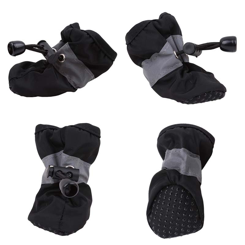 4pcs Waterproof Pet Dog Shoes Anti-slip Rain Snow Boot Thick Warm For Small Cats Dogs Puppy Dog Socks Booties