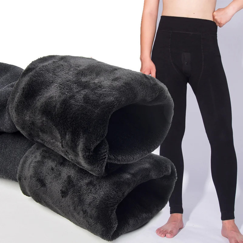 Mens Leggings Warm Thermal Pantyhose Thicken Stocking Winter Pants Plus Size Plush Stockings Elastic Underwear 241111