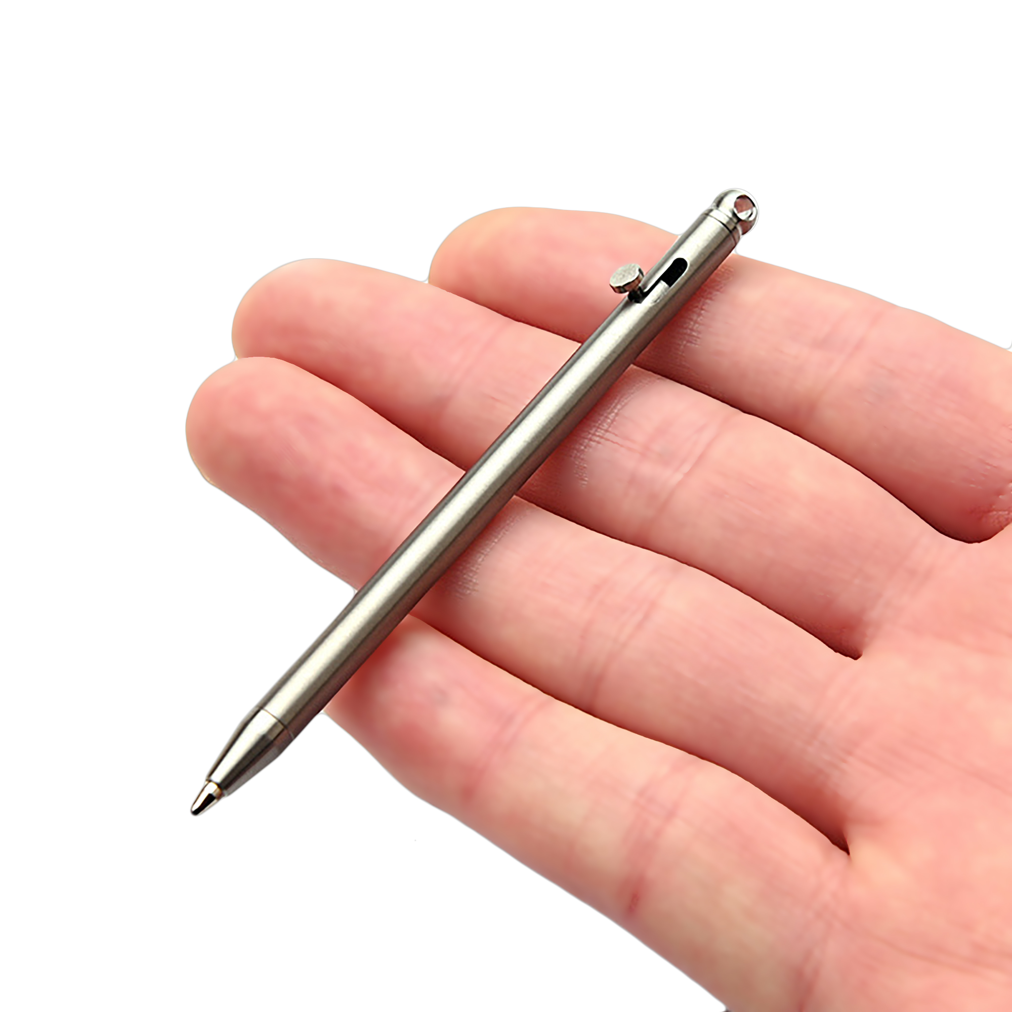 Super fine TC4 Ti titanium 3 inch short tactical trigger bolt lock ballpoint pen self defence survival breaker EDC keychain
