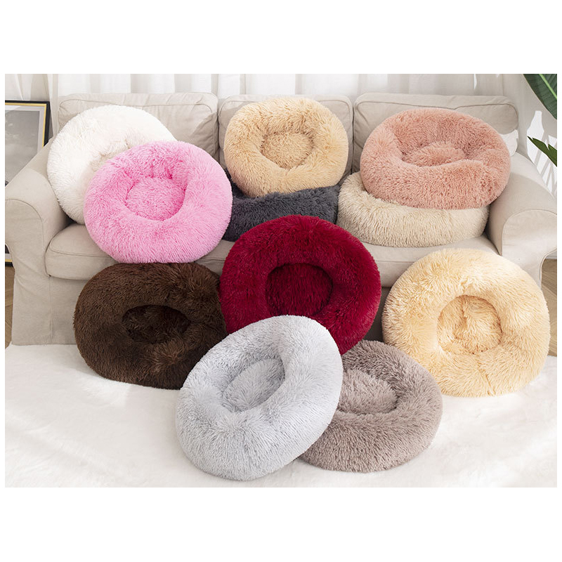 Dog kennel cat kennel plush round pet kennel dog bed winter dog mat pet bed pet supplies wholesale2