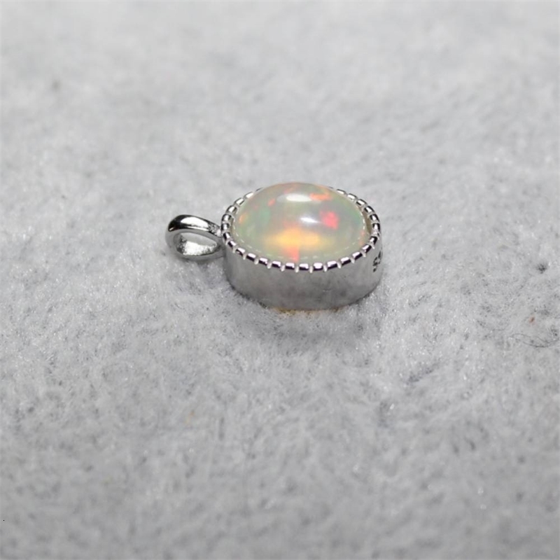 925 sterling silver AKAC natural opal size approximately 6 * 8mm 241108