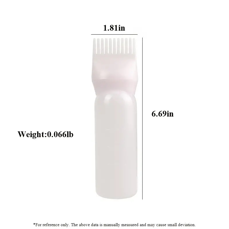 KLINA 120ml Hair Root Comb Applicator Bottle Hair Color Oiling Dye Brush Squeeze Bottles For Styling ABS Refill Container
