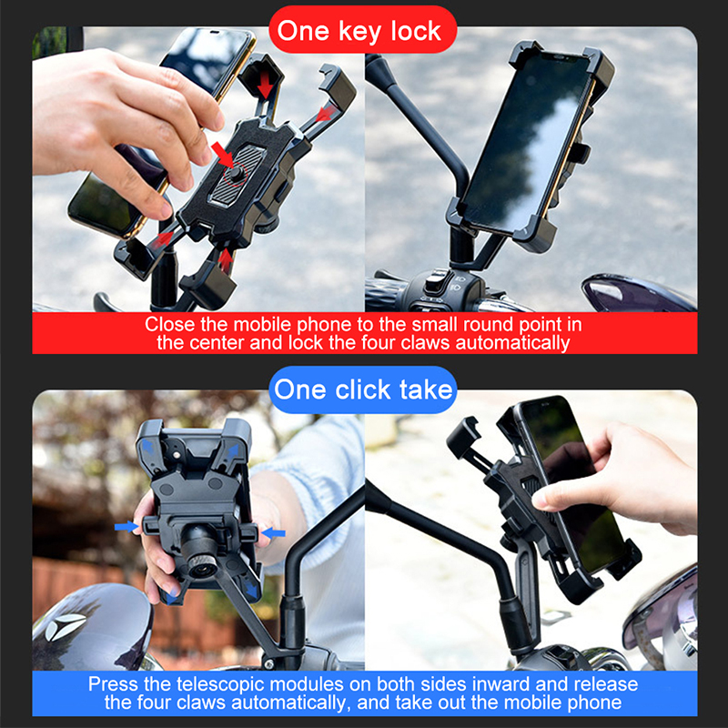 Universal Bicycle Phone Holder 360° Rotatable for Cell Phone Riding MTB Bike Moto Motorcycle Handlebar Stand Mount Bracket Holders