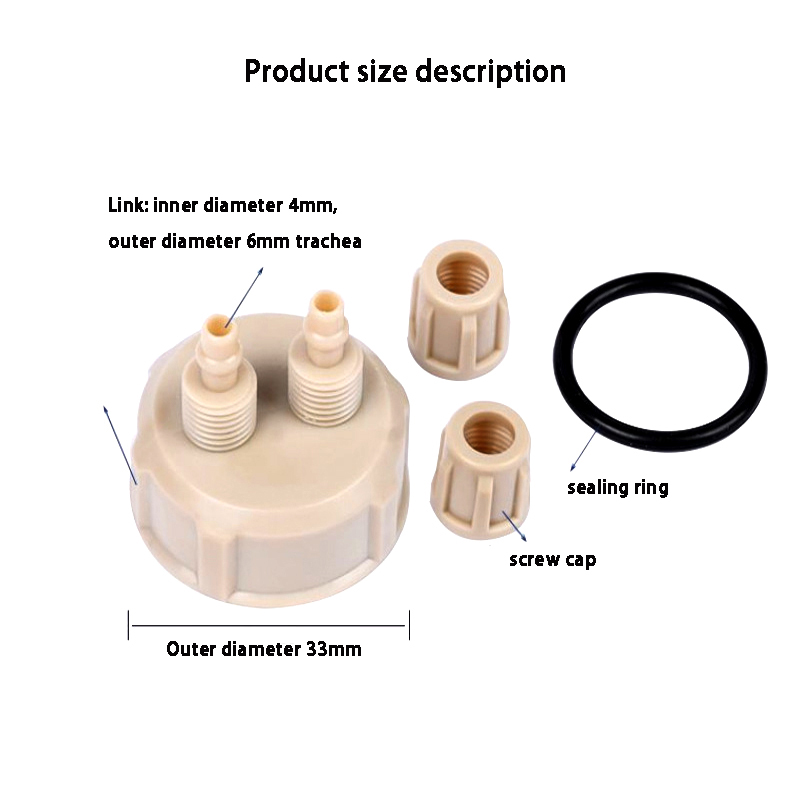 2 Pack Aquarium DIY CO2 Generator System Bottle Cap Fish Tank Plant CO2 Diffuser System Accessories Supplies