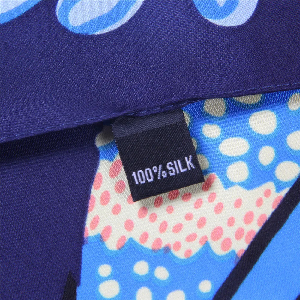 POBING Silk Scarf Women Stoles Square Scarves Wraps Large Bandana Kerchief Hijabs Female Silk Foulards 130CM 240321