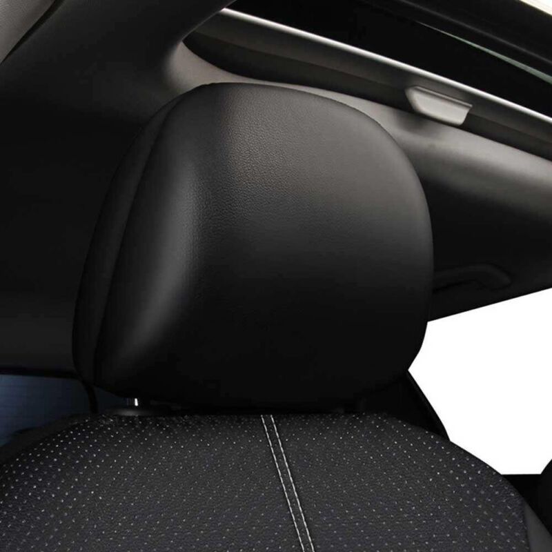 9pcs/Set 5 Seater Car Seat Covers PU Leather Front&Rear Bench Seat Protectors Detachable Headrests Universal Seat Covers Beige