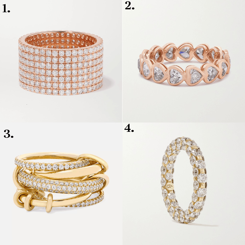 Design Moissanite Lab Dia Eternity Wedding Party Wear Fashion Ring Wholesale Price Best Selg Classic 14k Rose Gold gorgeous