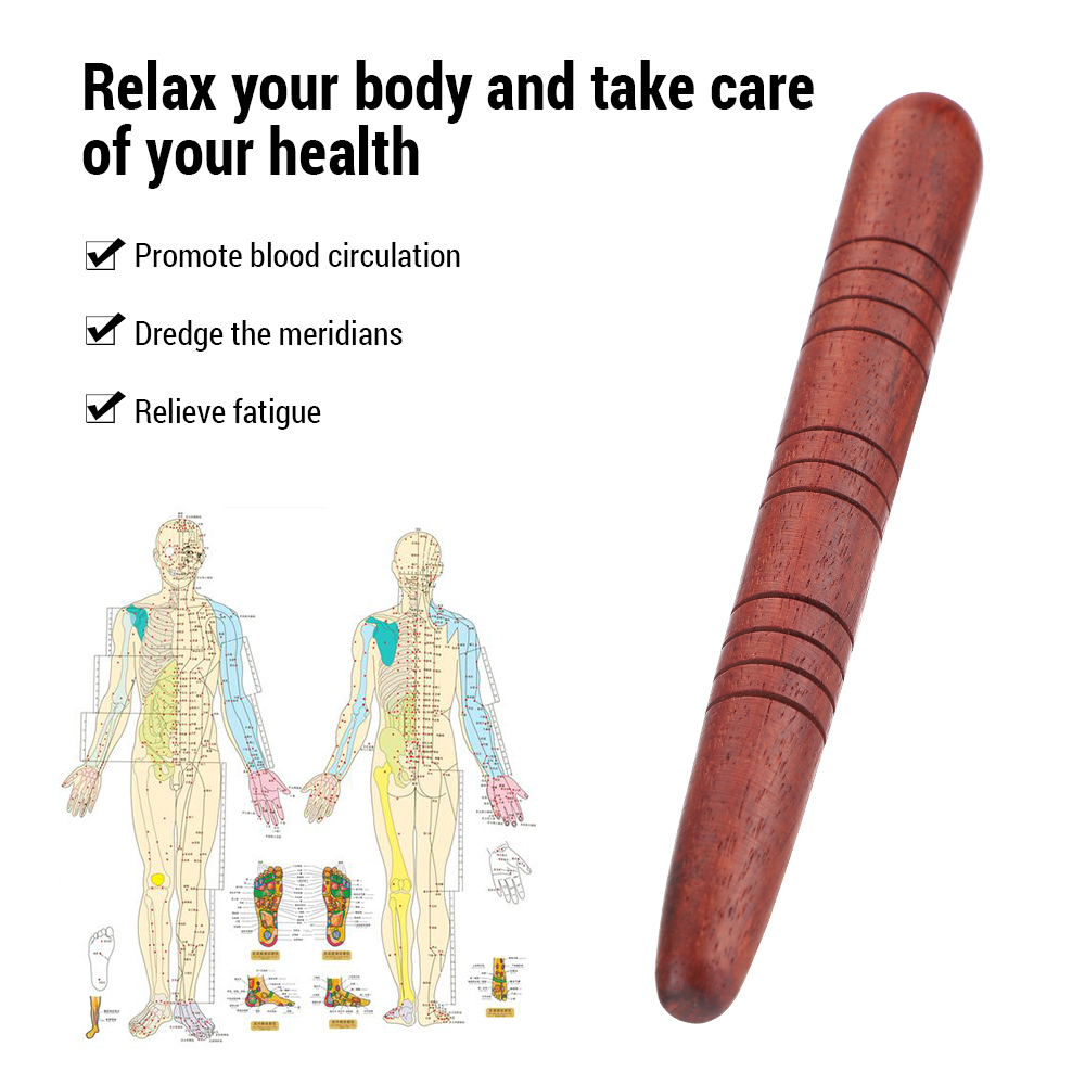 Meridian Massager Household Stick Wooden Acupoint Massage for Foot Face Hand Health Care Deep Tissue Fascia Trigger Body Relax smile