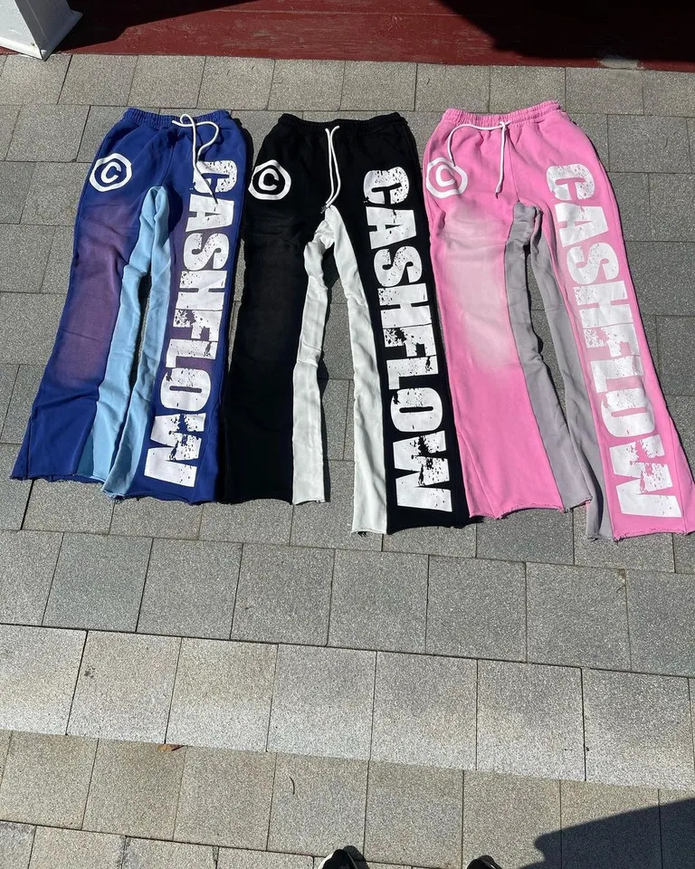 Zsiibo Y2K Womens Sweatpants Bottom printing Stretch Casual Pants Oversize streetwear High Street Vintage Hip Hop Pop Halloween 241108