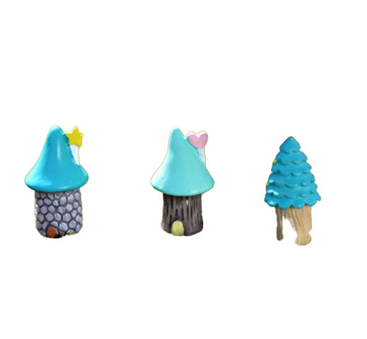 9pcs Cartoon tree house fairy garden miniature figurines resin craft dollhouse bonsai decor terrarium jardin decoracion