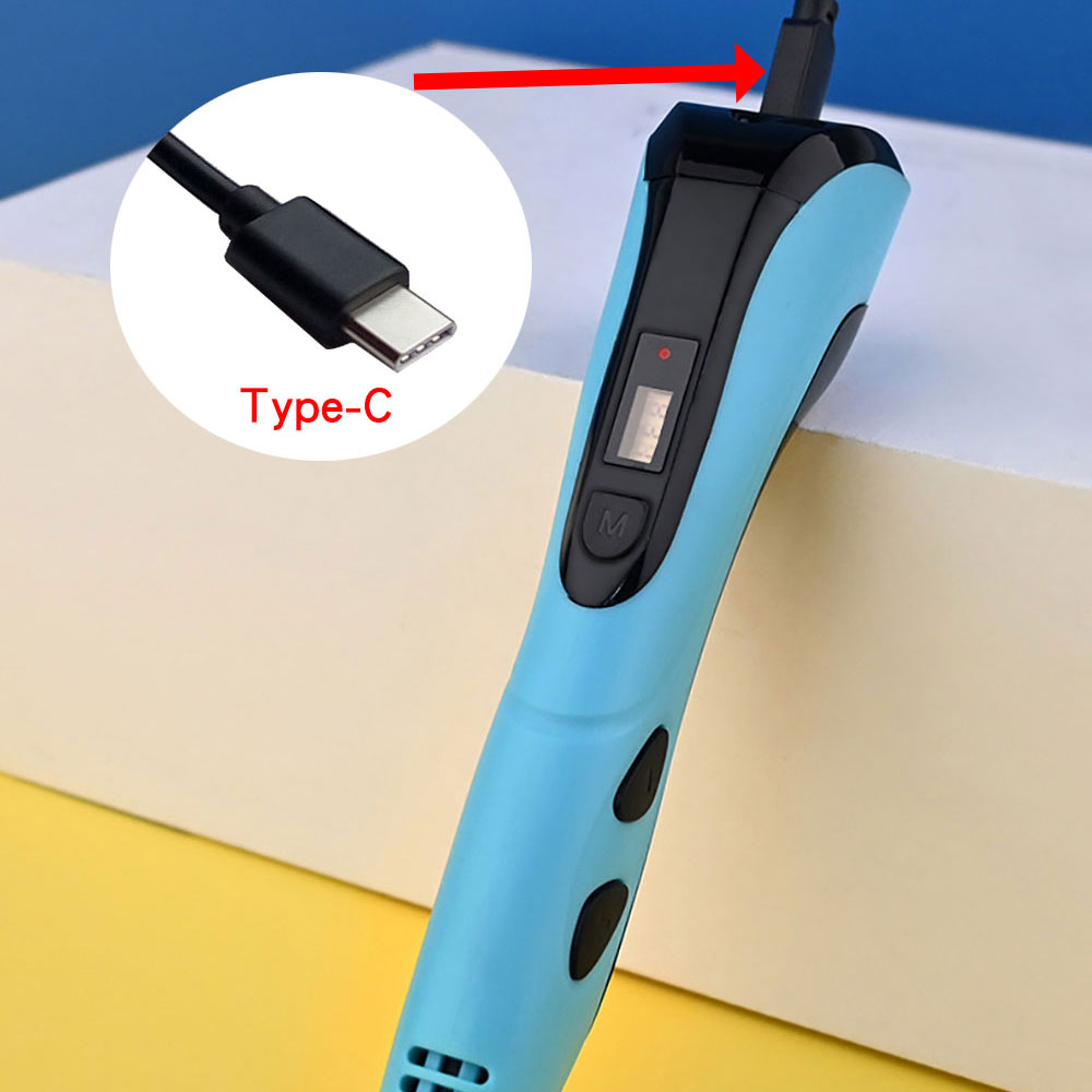 3D Printing Pen Drawing Pen With LCD Screen Compatible PLA Filament Toys Safe Paiting for Children DIY Christmas Birthday Gift