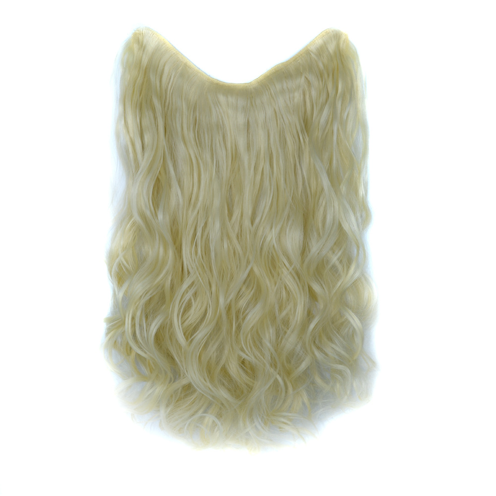 Synthetic Clip In Hair Extensions 4-clips 27H613# 2# 613# Color High Temperature Fiber Wavy Curly