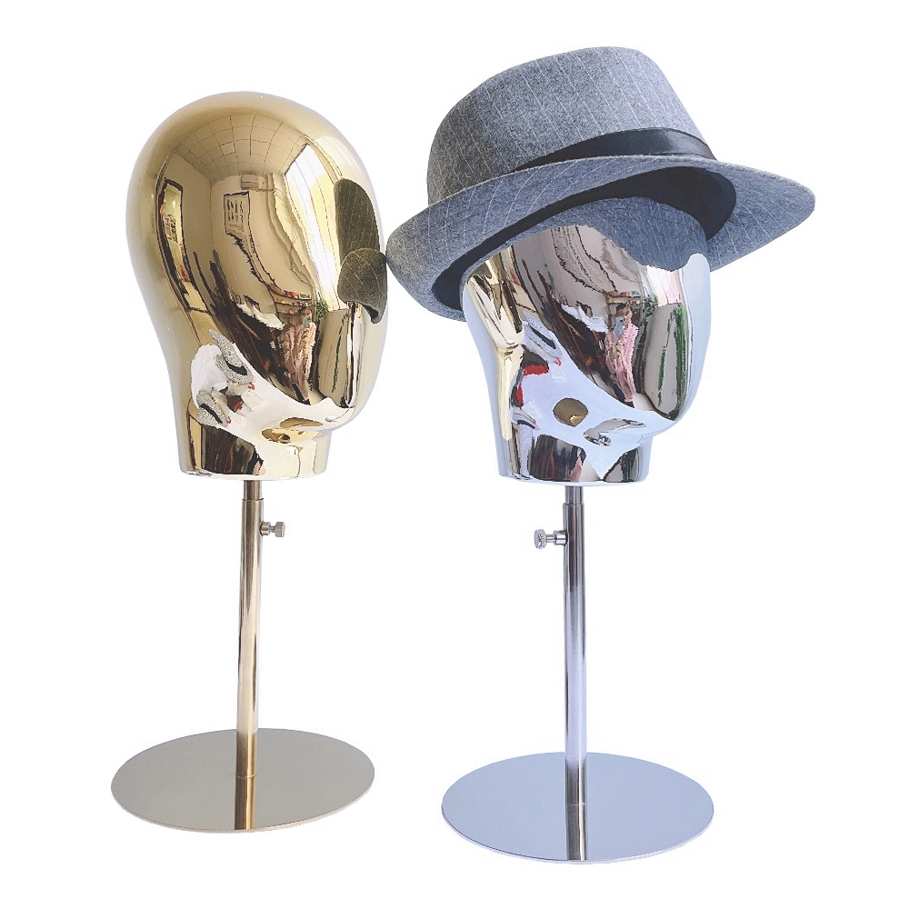 21 Inch Adjustable Mannequin Head Wig Making Head Metal Head Wig Hat Glasses Display With Detachable Stand Vintage Style Holder