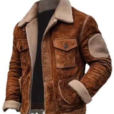 Fall/Winter 2024 Men's Coat Top With Lamb Fleece Collar Zipper Jacket For Business And Leisure