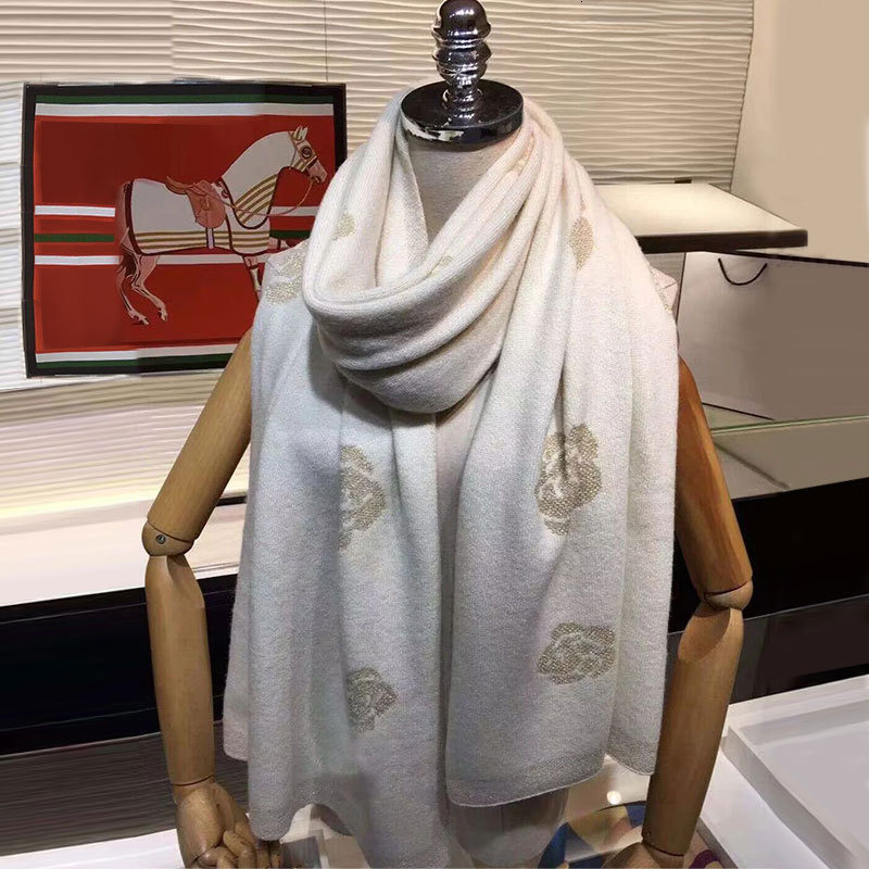 autumn and winter Women's Imitation Cashmere for Decoration Shawl Double sided printing Scarf