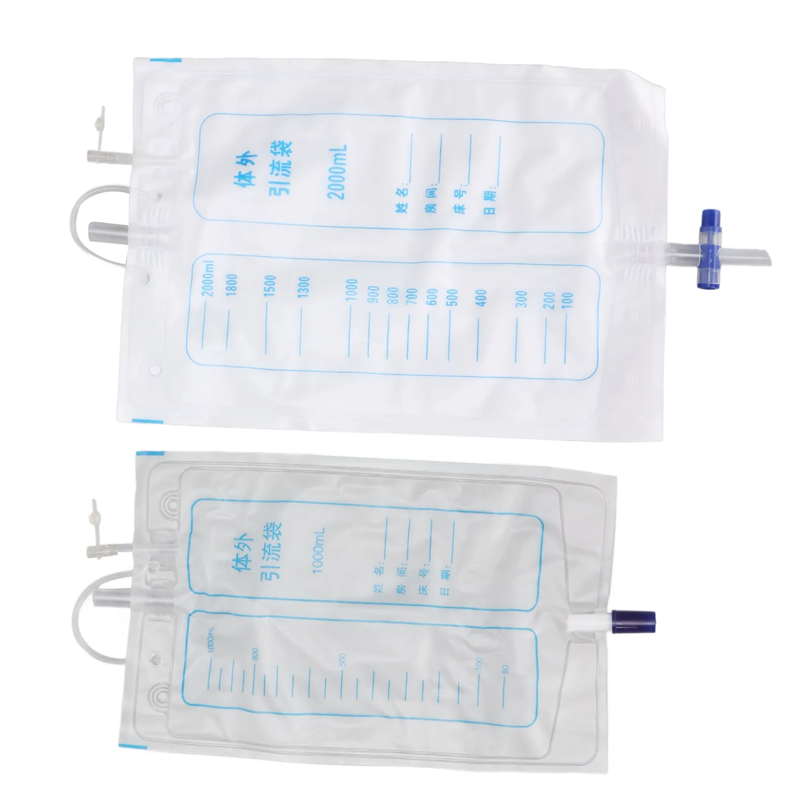 Men Wearable Urine Drainage Bag Silicone Urinal Collector Pee Holder with Catheter 1000ML 2000ML for Male Incontinence Bedridden