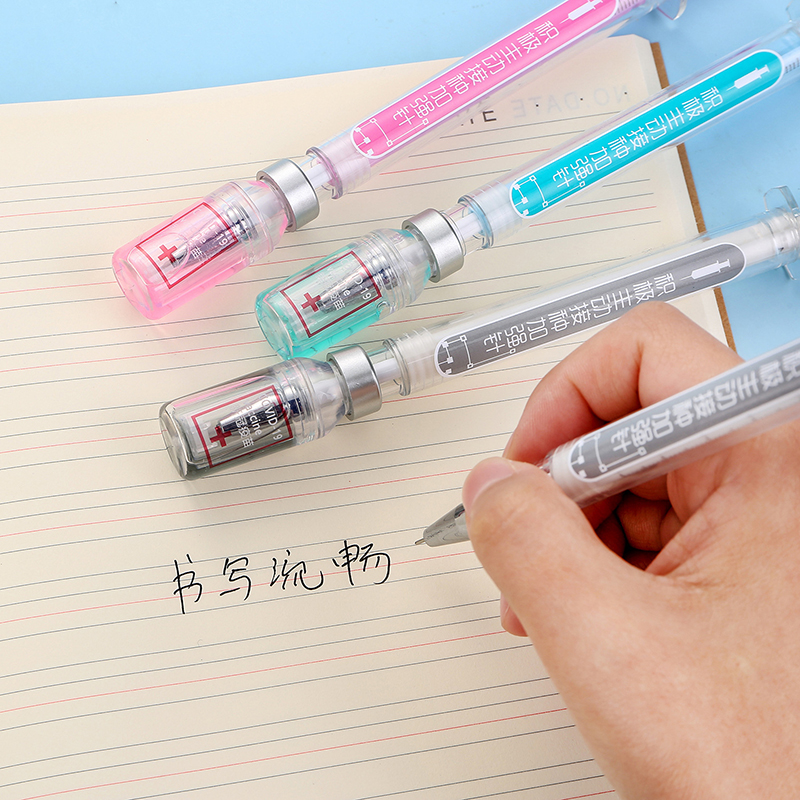 1Pc 2025 Creative Syringe Modelling Neutral Pen Gel new Signature Pens Students Nurse Gift Black Water Kawaii Student Stationery