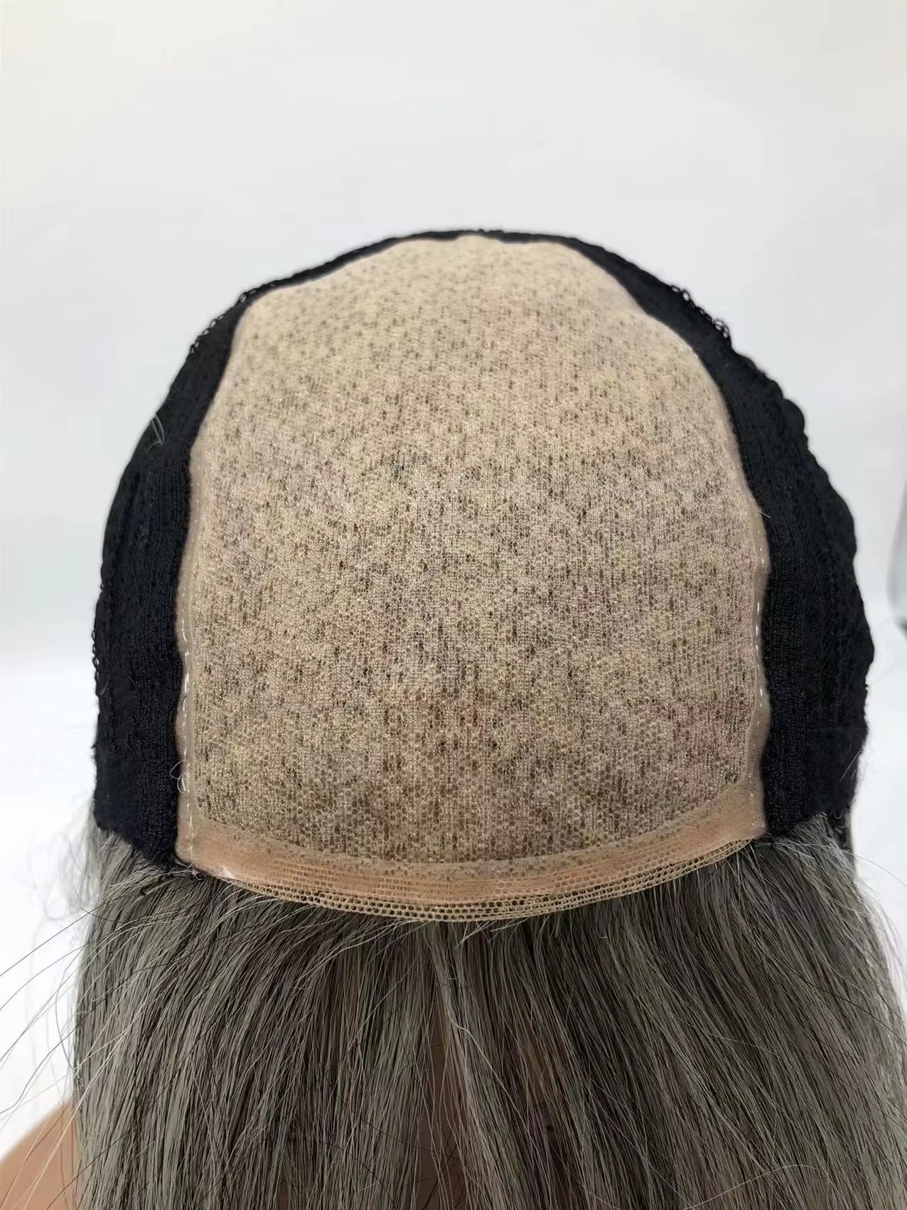 Salt and pepper African lace closure wigs layered bob 4x4 hd Hand Made Human Hair Wig Grey hair for Women Wigs