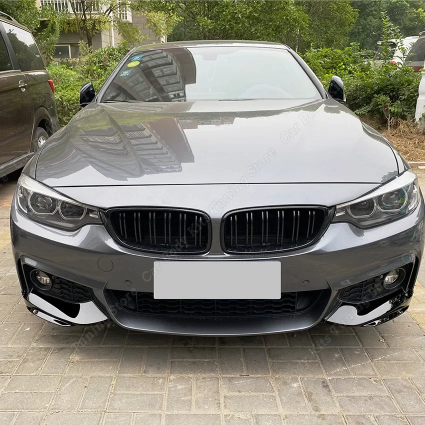 For BMW 4 Series F32 F33 F36 Front Bumper Lip Spoiler Fog Lamp Grille Trim Cover Side Splitters 420i 430i 2013-2021 M-Sport