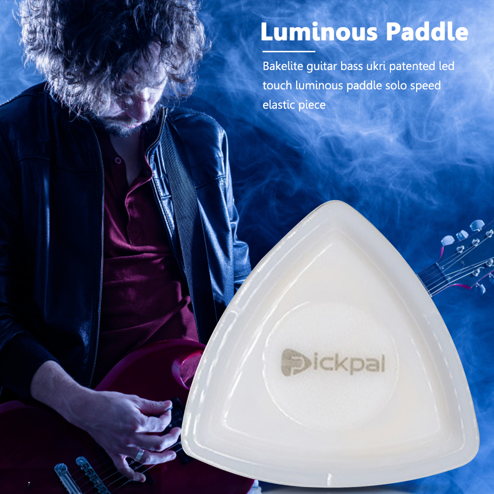 2PCS/1PCS LED Glowing Guitar Pick Food-Grade Plastic Guitar Touch Luminous Pick Musical Stringed Instrument Glowing Plectrum