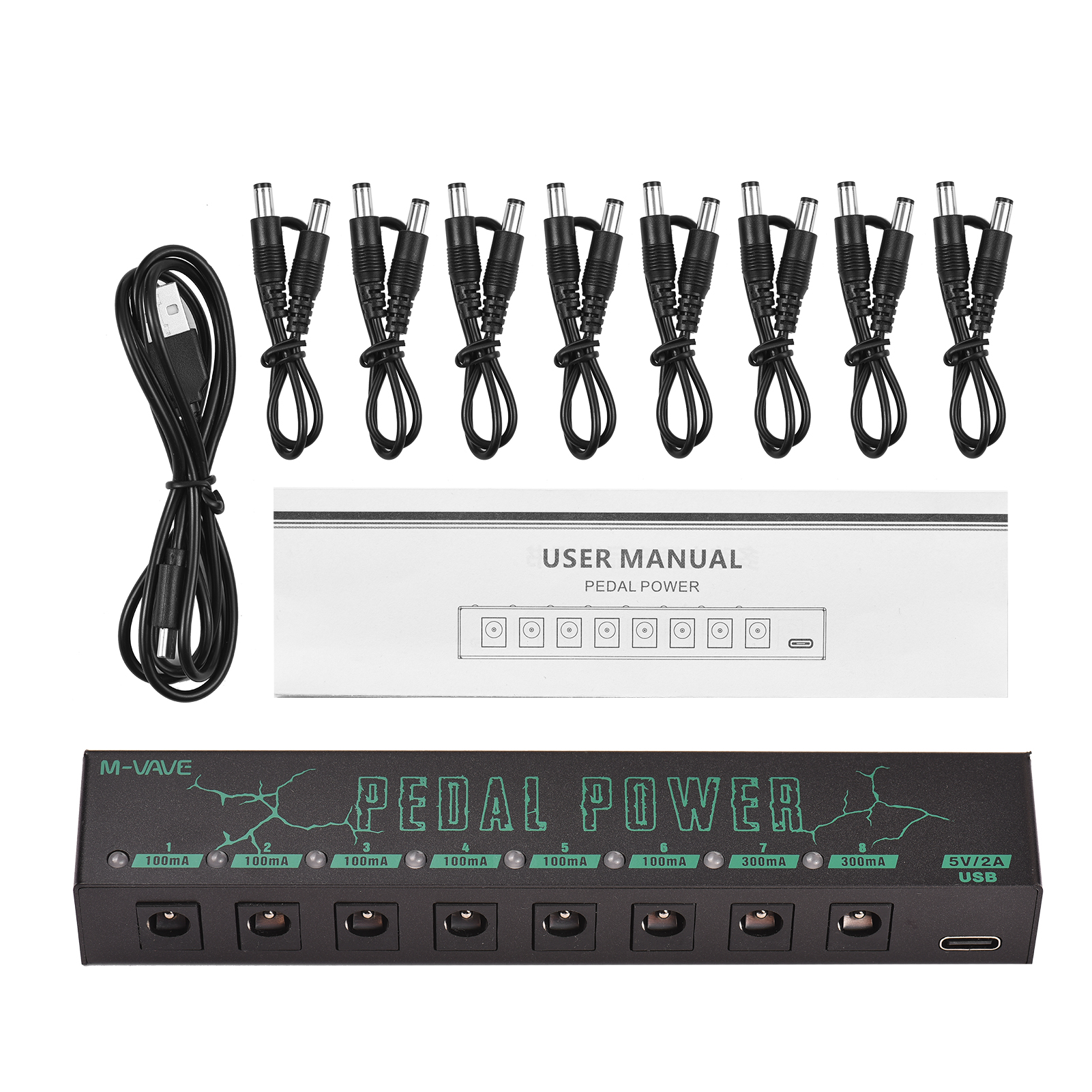 M-VAVE PEDAL POWER Guitar Pedal Power Guitar Effector Power Supply 8 Isolated DC Output guitar effect pedal guitar accessories