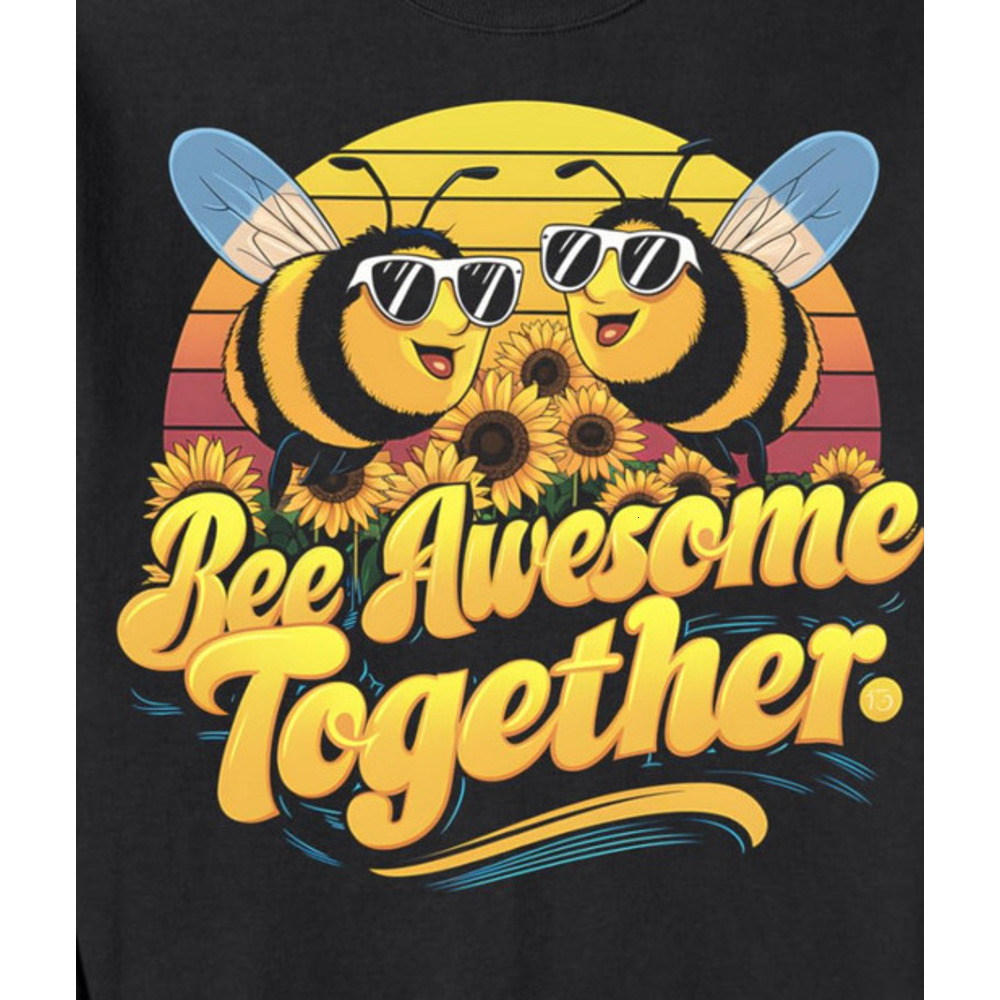 Long Sleeve Shirts for Men sweatshirt Bee Awesome Together Funny Beekeeping Bee Lover Design Sweatshirt T shirt Tee Streetwear Casual tops clothes