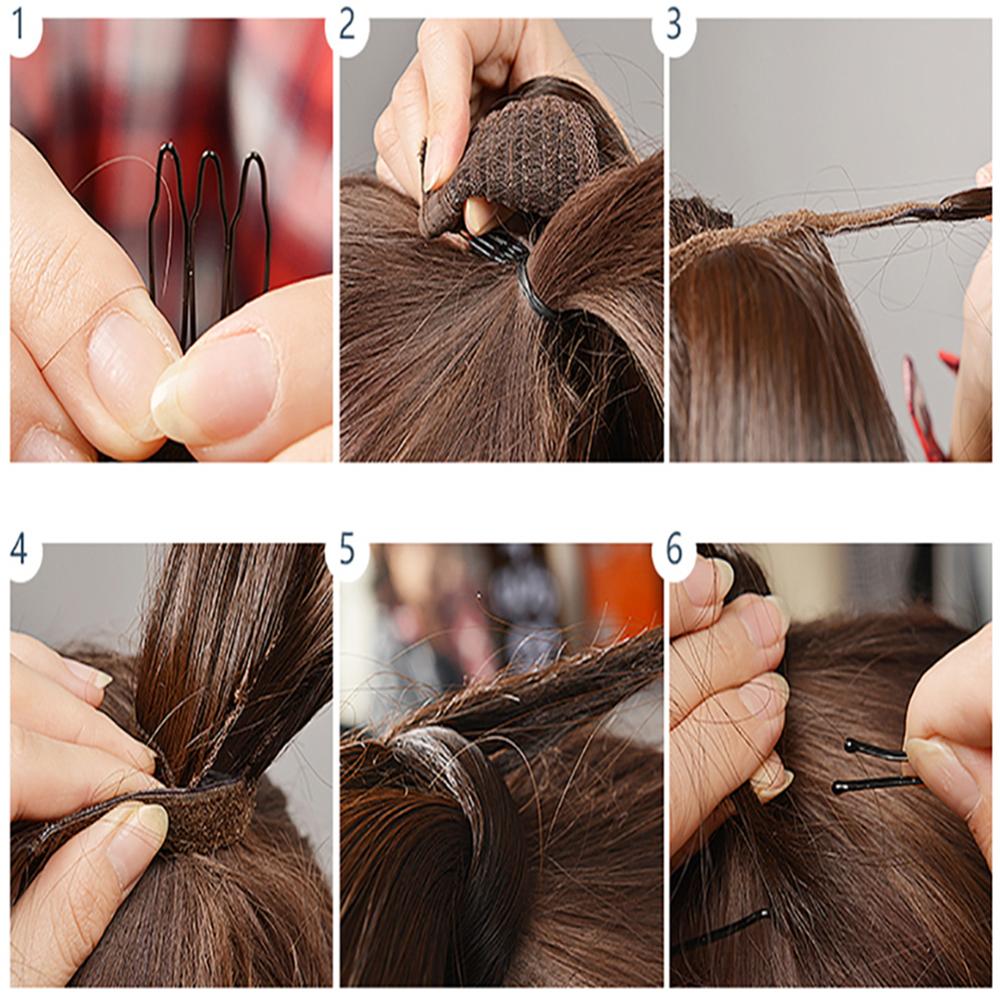 Mtmei Hair Long Straight Clip in Ponytail Hair Extensions Wrap Around Synthetic Ponytail Fake Hair For Women Pony Tail Blonde