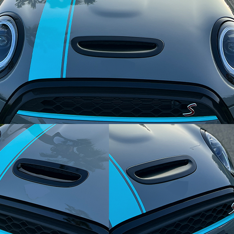 For Mini Cooper S JCW F54 F55 F56 F57 Black Front Engine Hood Bonnet Vent Scoop Air Outlet Cover Trim Exterior Accessories