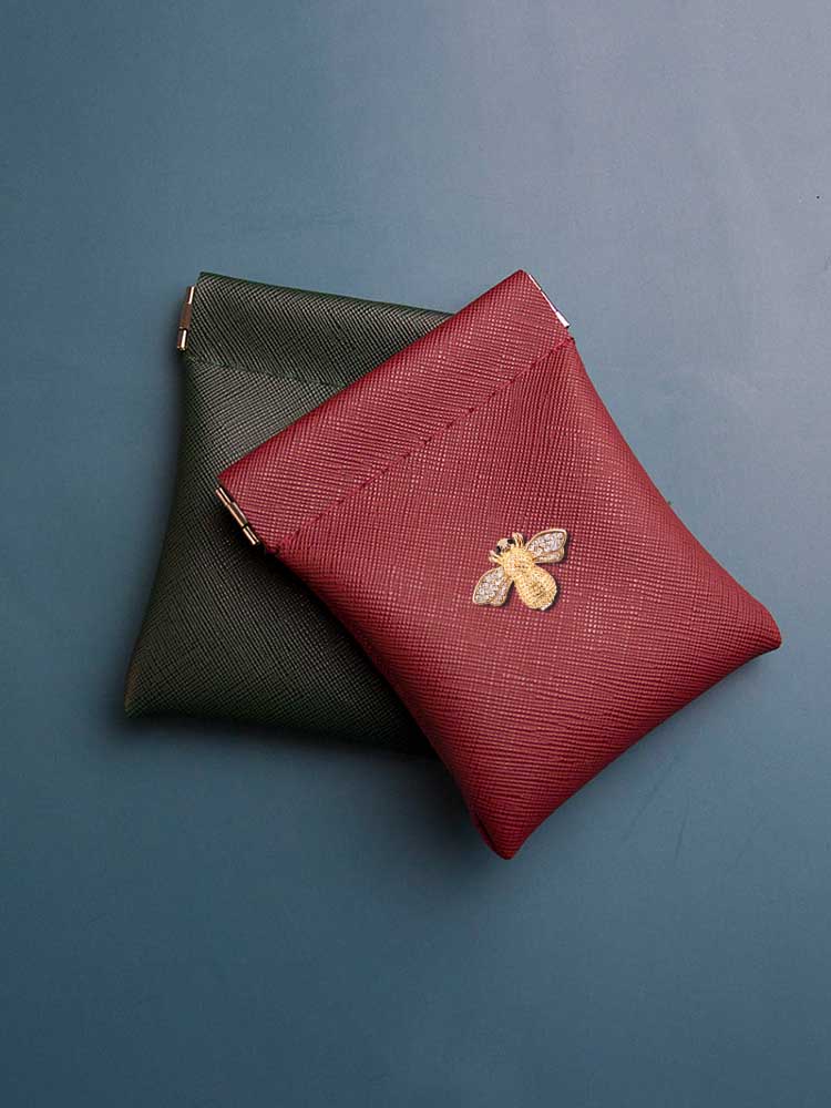 Key Wallets Simple PU - Ultra-Thin Coin Pouch Realist Gold Crystal Decor Dangle d4ea8