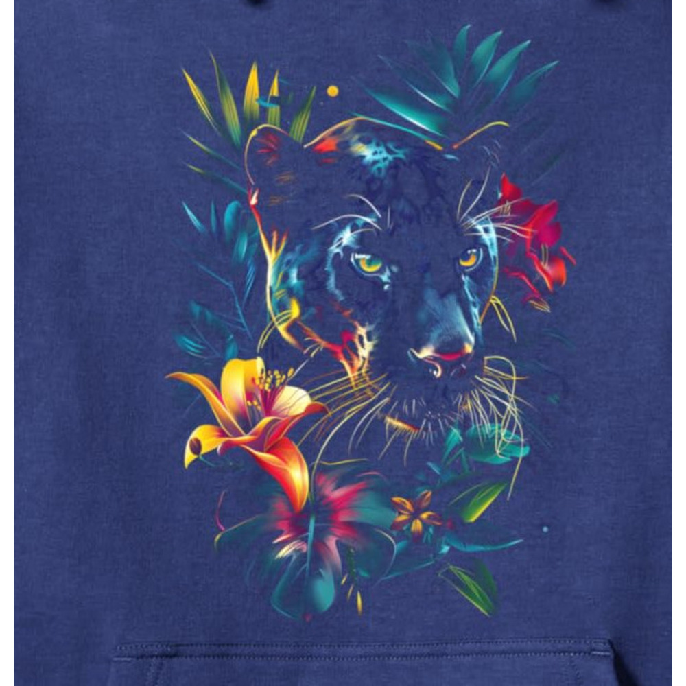 Hoodie for Mens Womens Leopard Lover Gift Tropical Flowers Rainforest Wildlife Pullover Hoodie Graphic Hoodies sweatshirt