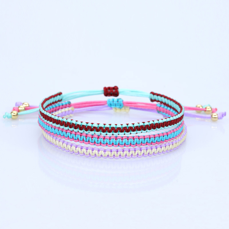 Outdoor Women Man Friendship Beach Bracelet Luck Thread Knots Woven Braid Rope Weave Hand Wrist Strap Bangle Jewelry Accessories 5b6ea 5
