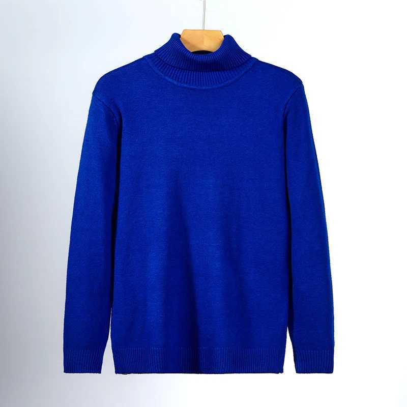 Mens fashionable casual slim fit pullover classic turtle neck long sleeved sweater comfortable office work solid sweater for men W2411111