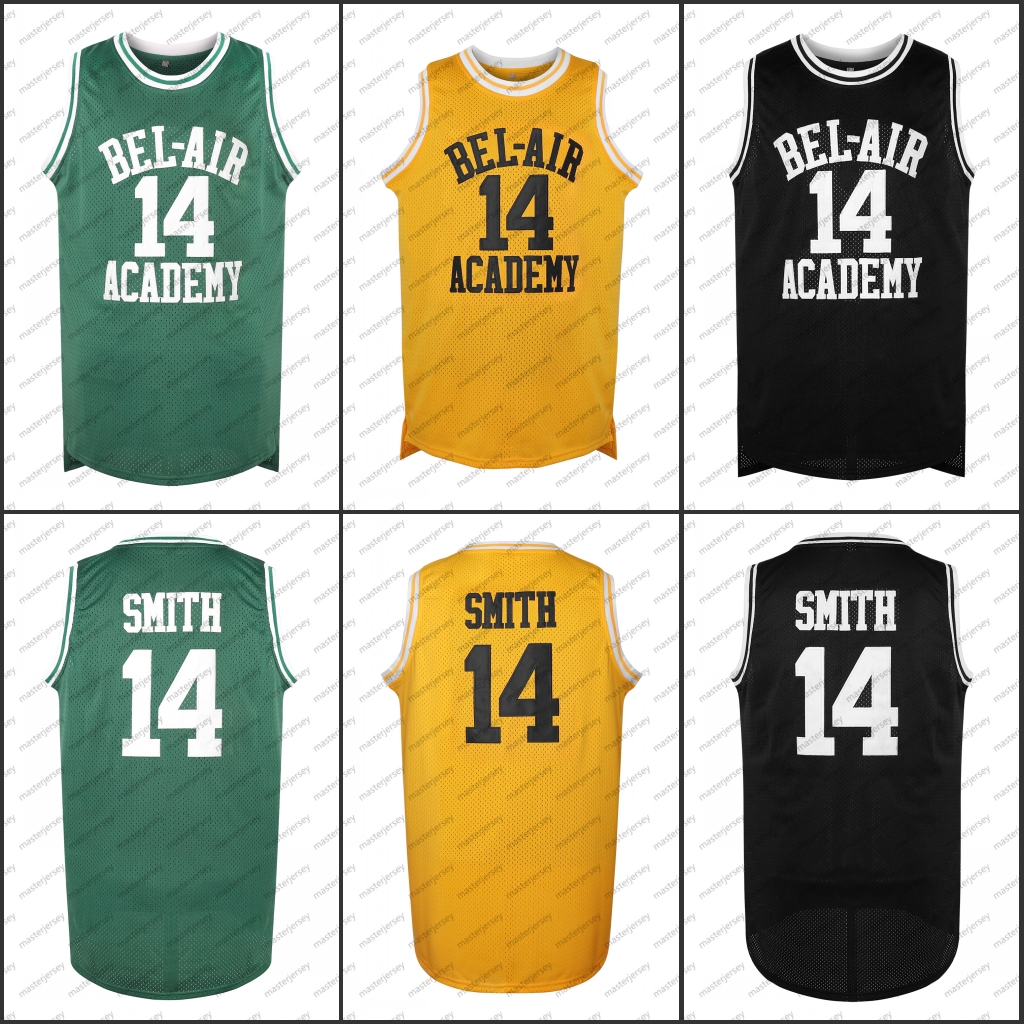 #14 SMITH Men's Basketball Jersey Sweatshirt - Embroidered Movie Mesh Letters & Numbers, Crew Neck Sleeveless Training Vest, Loose Fit Athletic T