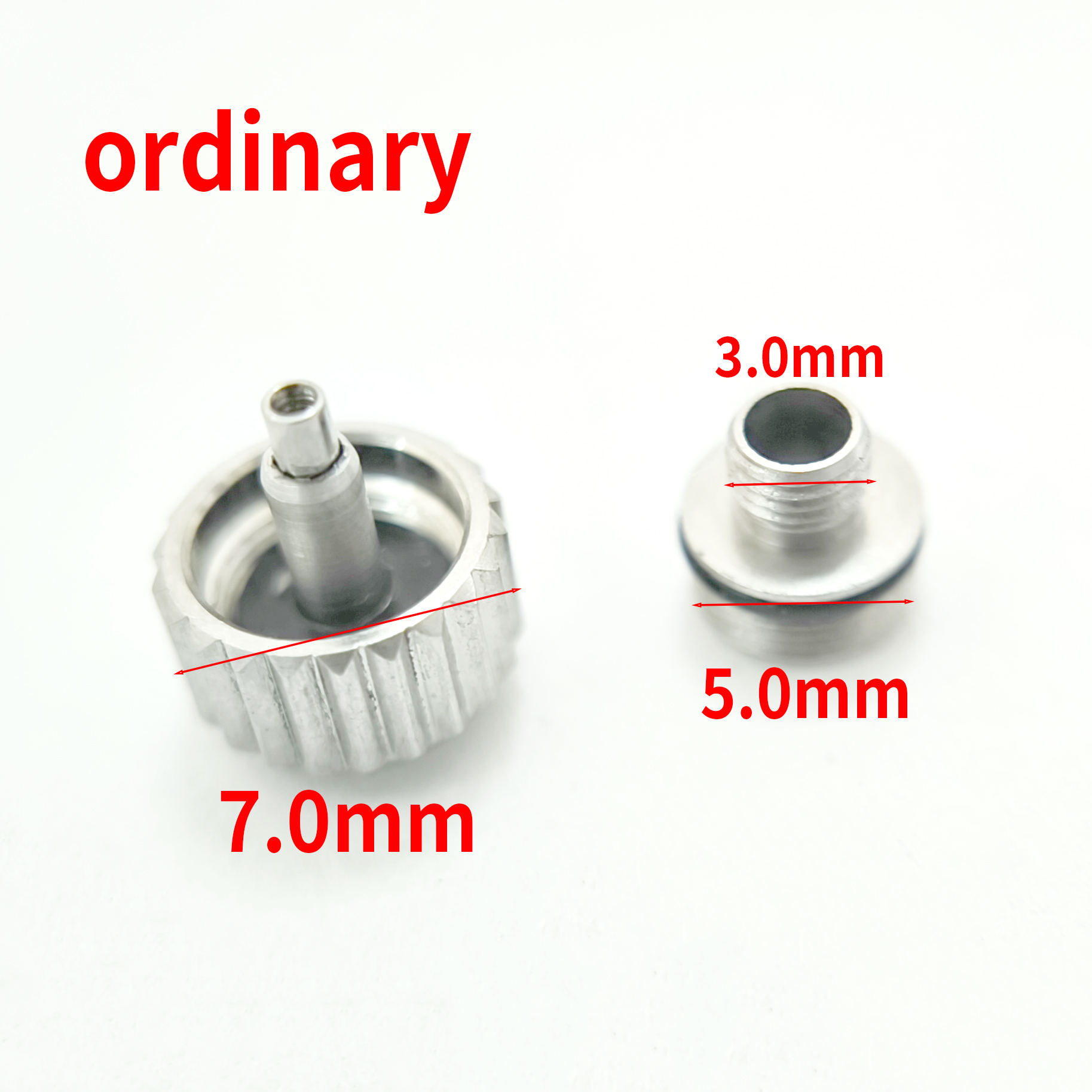 1/2Pcs Steel Watch Crown for Rlx Submariner 7.0mm Silver Gold Metal Watch Stem Crown Repair Parts Assortment