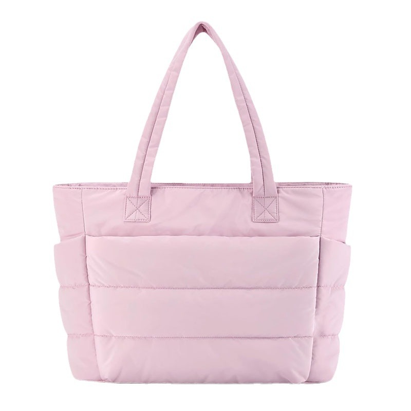Tote Bag for Women Lightweight Puffy Tote Bag with Compartments Quilted Shoulder Bag Handbag for Travel Work Lady Shoulder Large Capacity Bag Designer