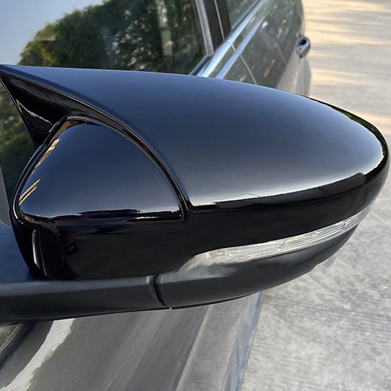 Car Side Rearview Wing Mirror Cover Caps Shell Trim OX Horn Style For VW Polo 5 6R 6C 2009-2017 Accessories 43935