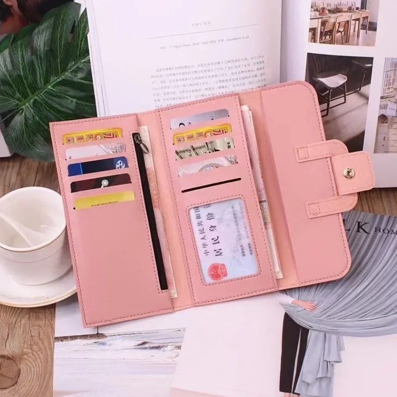 High Quality Women Wallet Anti-theft Leather Wallets For Woman Long Zipper Large Ladies Clutch Bag Female Purse Card Holder