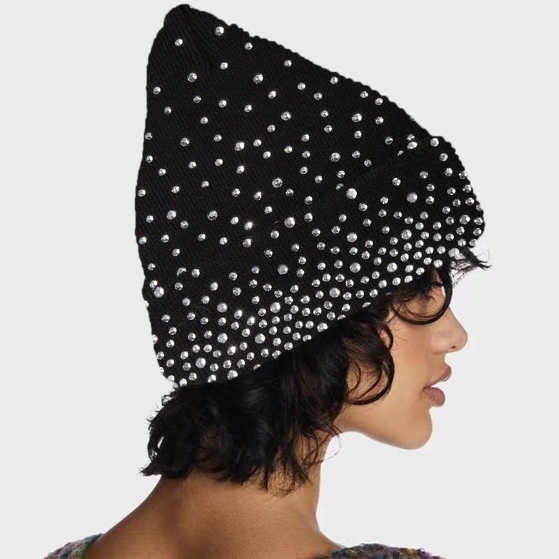 Multiple Color Teens Beanie Elastic Windproof Drill Ear Protector Hat Winter Cycling Skiing Supplies 57BD