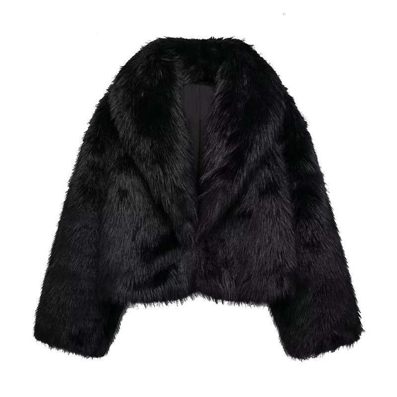 shanshi fur coat women autumn and winter women's personalized street collar long sleeved imitation lamb thick fur coat