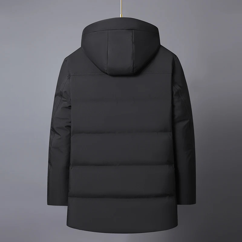 Winter Down Jackets for Men Casual Middle Aged Mens Puffer Coats Winter Thick Warm Plus Size Feather Parkas 241111