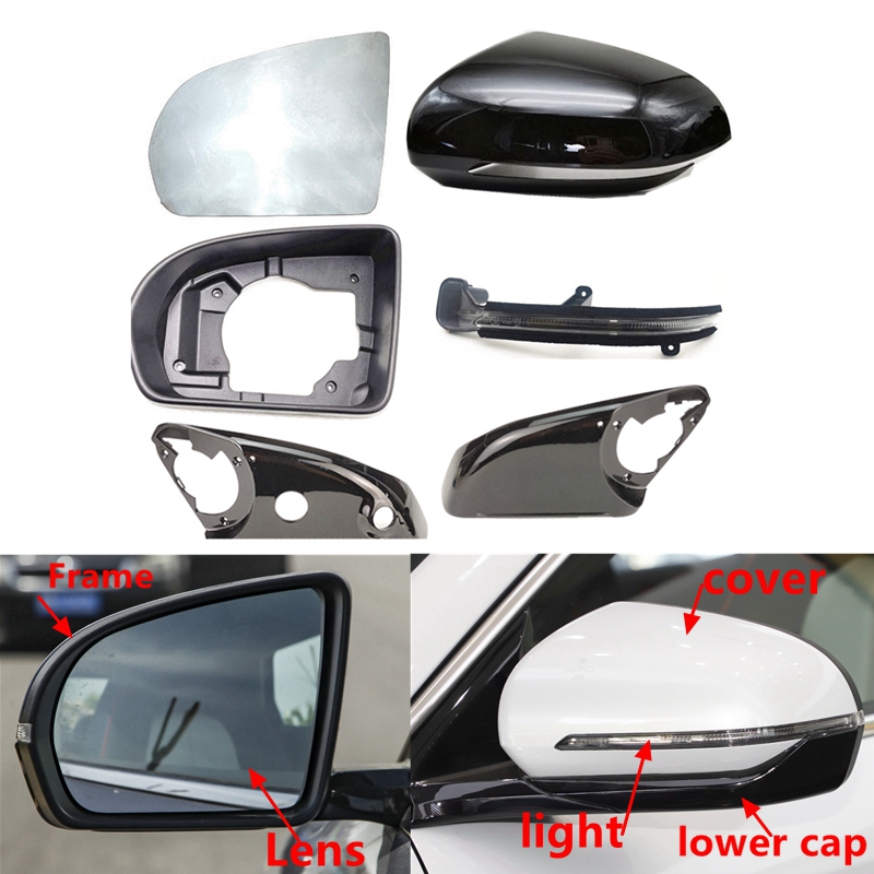 Car Rearview Mirror Cover Lower Cap Frame Turn Signal Light Glass Lens For BYD Atto 3 Yuan Plus 2022 2023 SONG PRO/SONG PLUS 1789a 5 c8bad