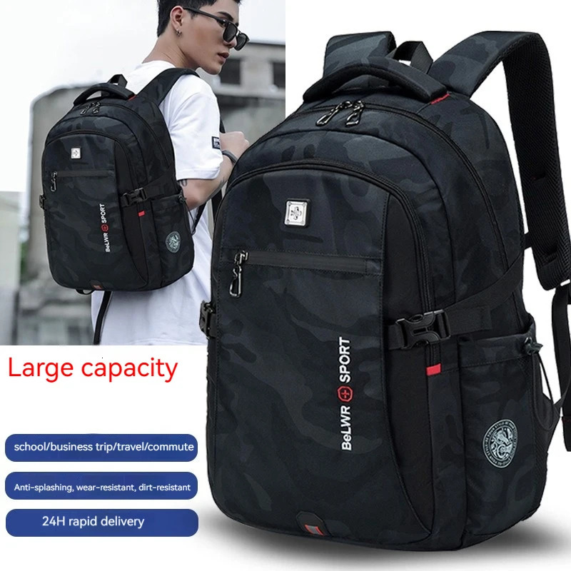 Backpack Primary School Middle School Students High School Bags Large Capacity Ultra Light Load Reduce Outdoor Travel Business 241111