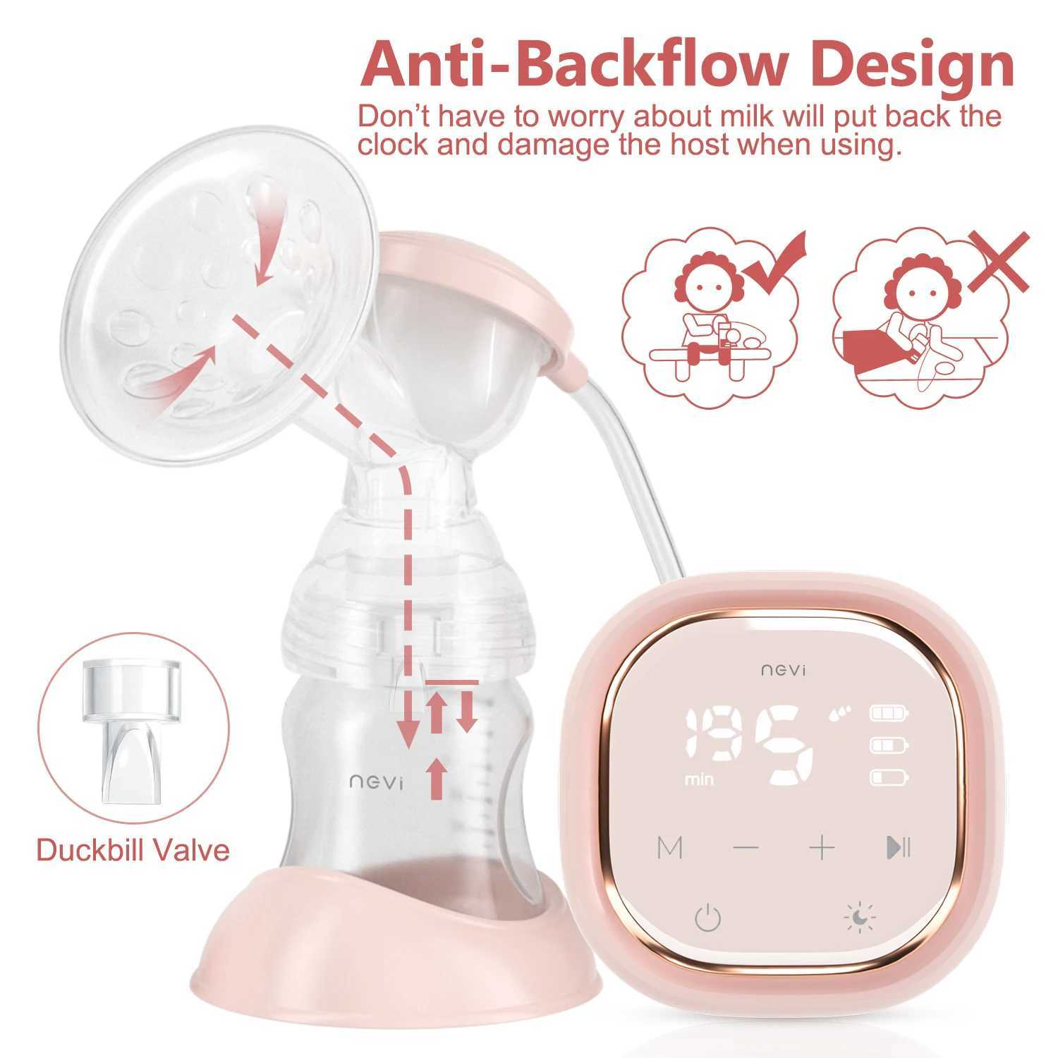 Breastpumps Breastpumps NCVI Double Electric Breast Pumps 3 modes 9 levels Protable Dual Breastfeeding Milk Pump Night Light Touch Screen 240412