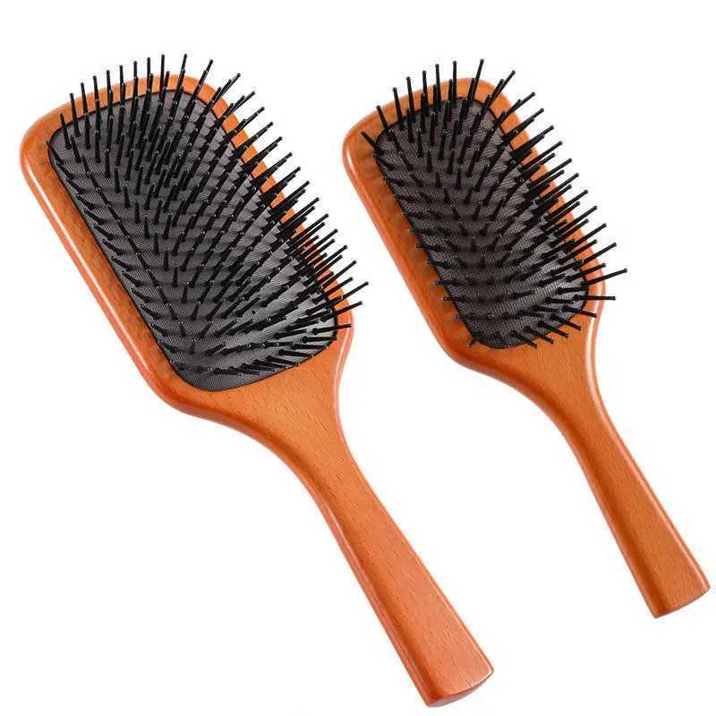 Aveda Wood Comb Professional Health Paddle Hair Care Hairless Massage Brush Hair Comb Scalp Care Hair Brush W241112